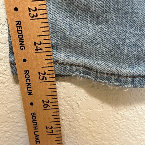 Madewell Button Fly Distressed High Rise Stretch Skinny Jeans Size 27 - Picture 7 of 9